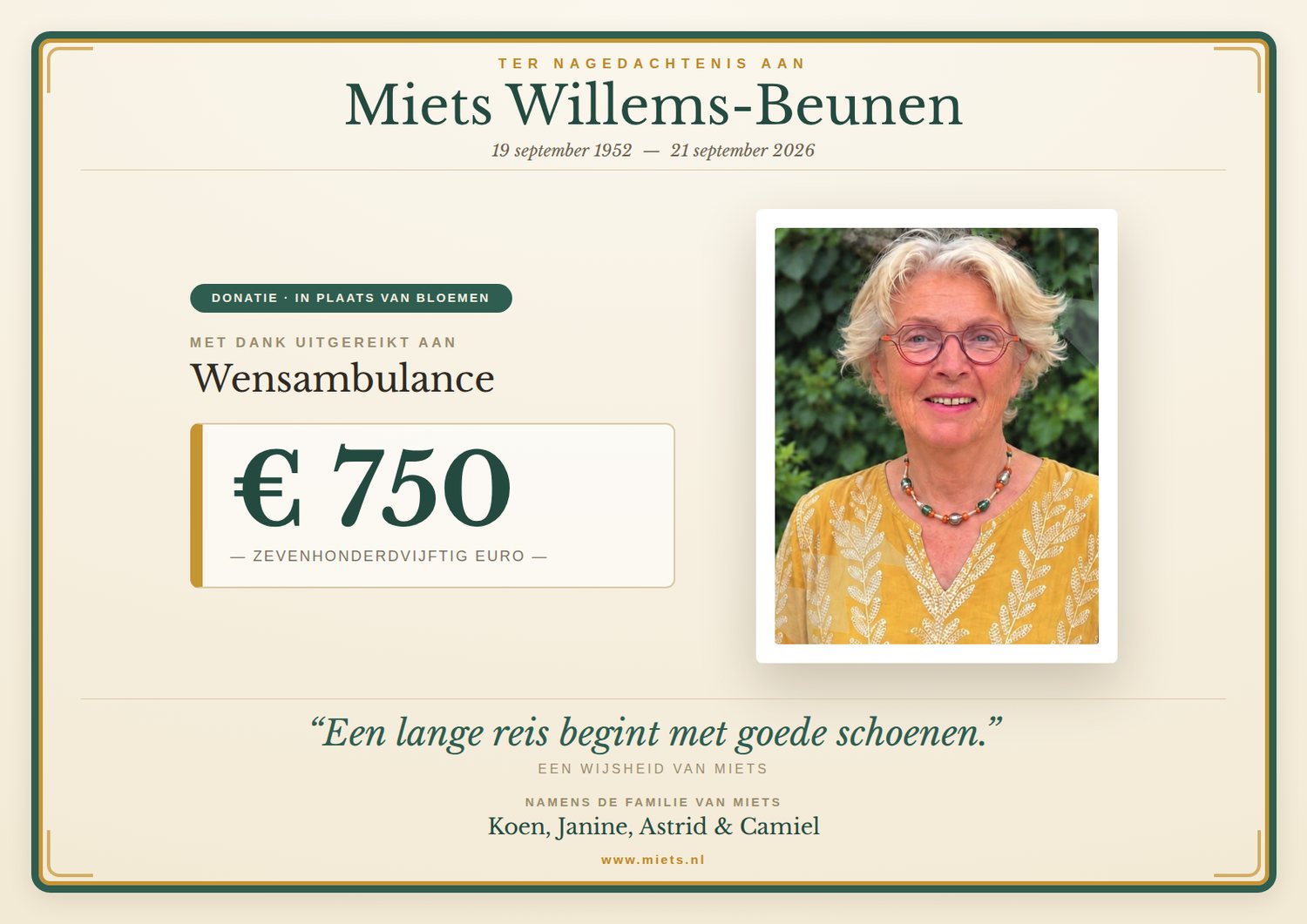 Cheque voor de Wensambulance Limburg